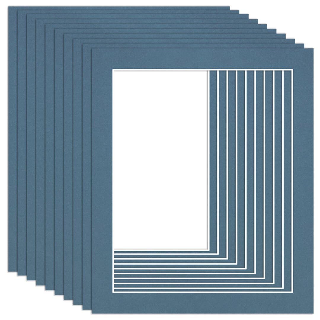 Procut Global 12x10" Pompadour Picture Mounts to Fit 10x8" Aperture - Precision Cut Cardboard Photo Mount - Ideal for Frames, Prints, Artwork & Certificates - Sizes & Colours Available - 10 Pack