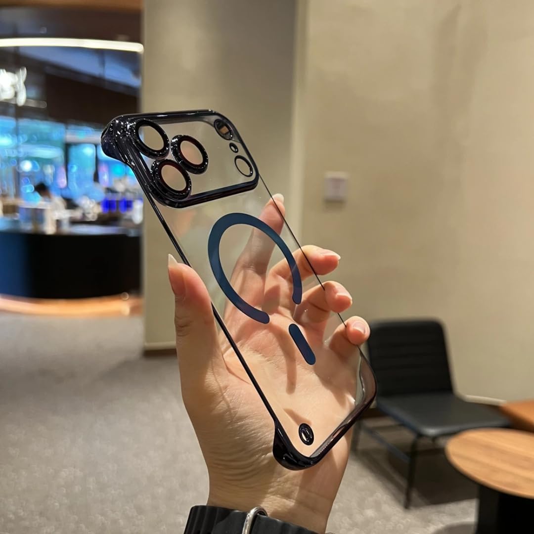 Coque sans cadre iPhone 13 Pro bleu rigide ultra-fine en polycarbonate - 6