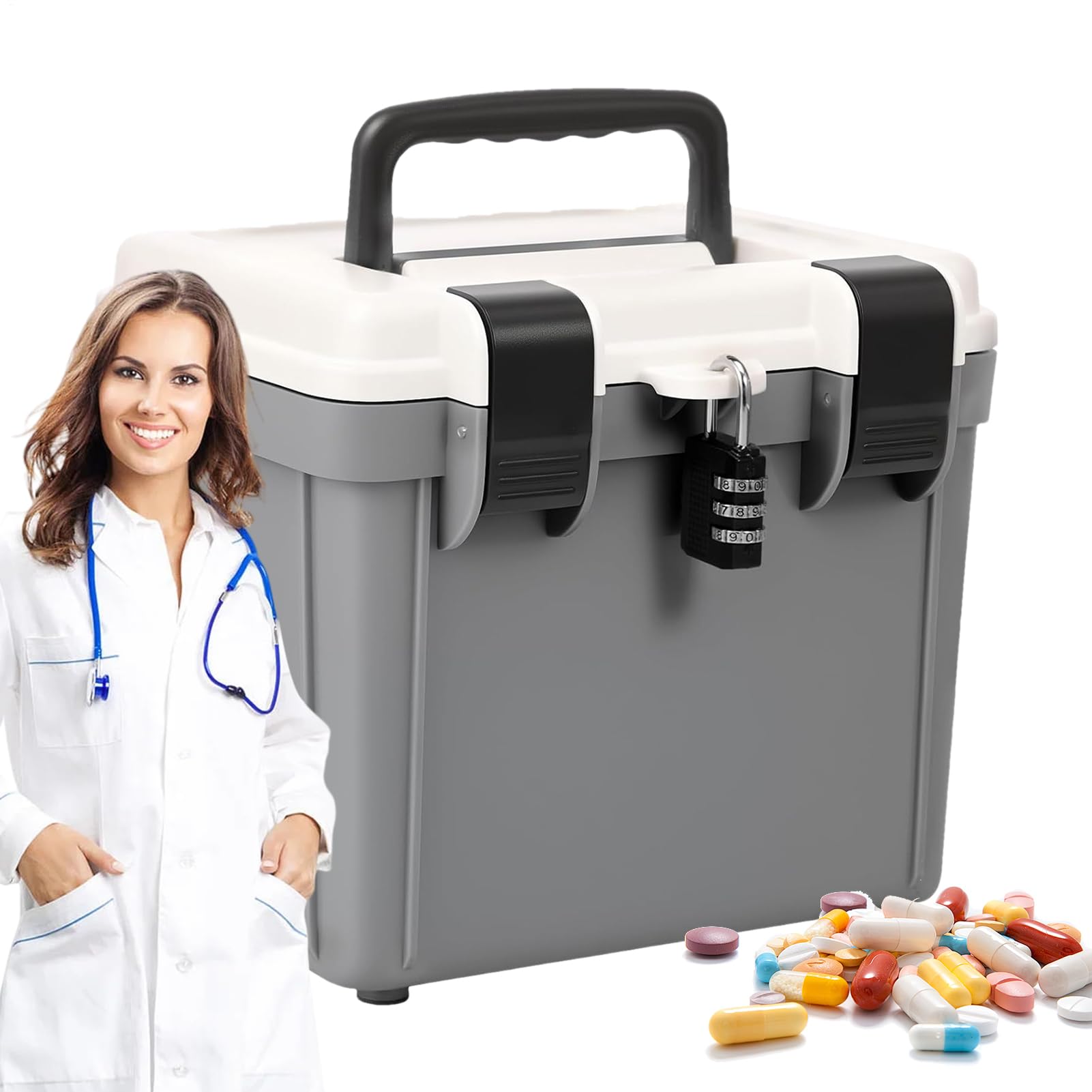 Boîtier de sécurité pour médicaments et outils créatifs de cuisine ou bureau