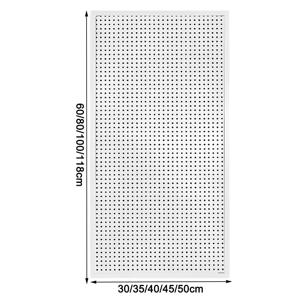 Zfmnoyev Pannelli Da Parete In Metallo Forato, Pannello Forato Per Garage Con 10 Ganci, Kit Combinato Per Organizzare Gli Oggetti, Per La Stanza Dei Lavoretti(100x30 cm)