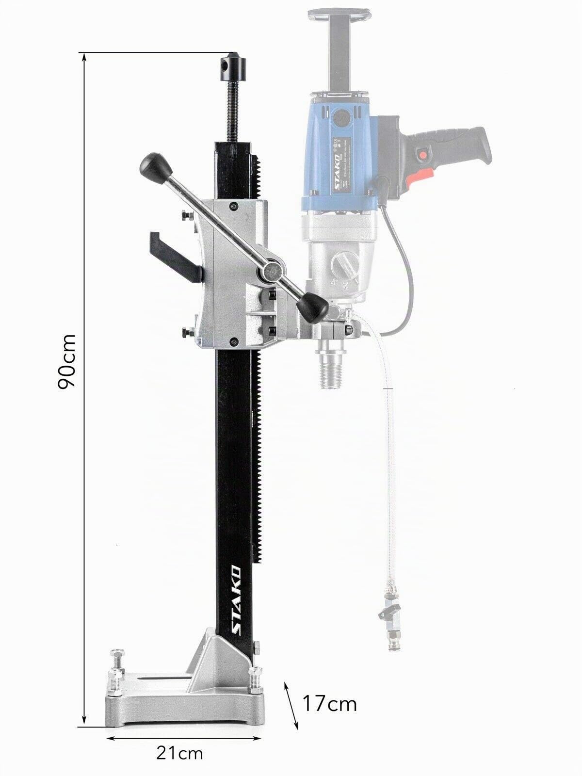 STAKO Support de forage pour carotteuse avec collier de montage 60 mm - Support de carottage 9 kg - Unité de perçage - Plage de levage 60 cm