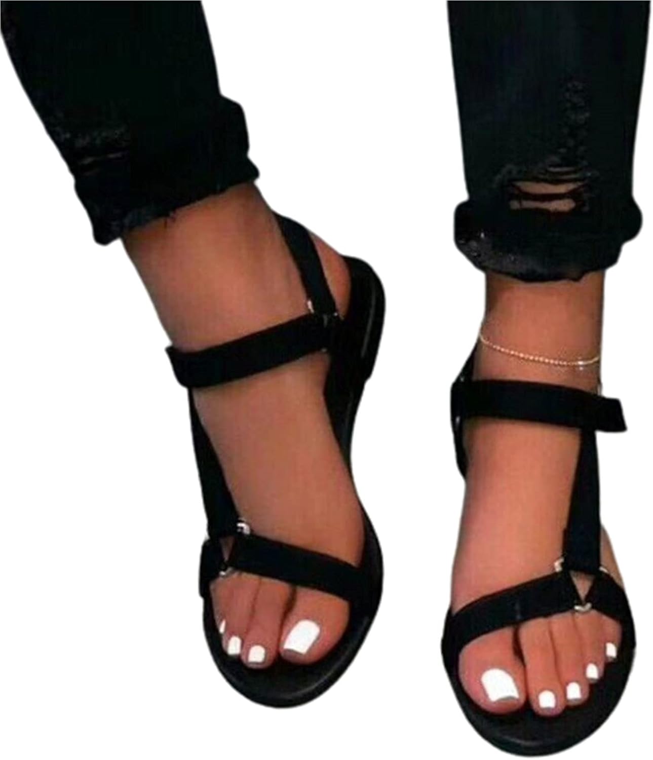 Womens Trekking Sandals, Summer Ladies Flat Bottom Comfortable Sandals, Outdoor Walking Shoes (Color : Leopard Print, Size : 9)