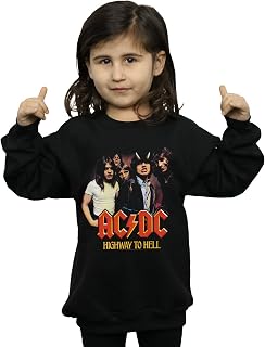 Absolute Cult ACDC Girls Highway to Hell Group Sweatshirt