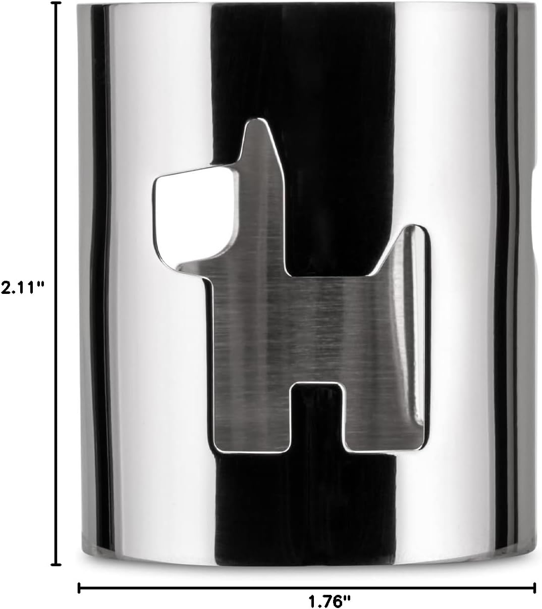 Alessi AKK10 D "Girotondo" Napkin Ring Dog, Silver