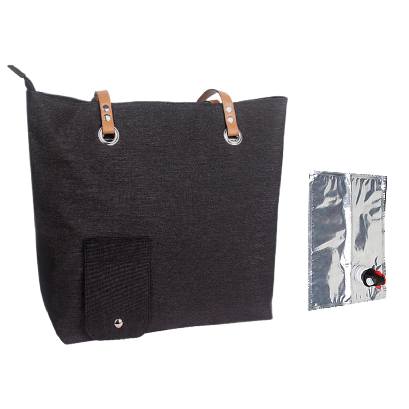 Borsa portabottiglie in tessuto Oxford con isolamento termico e