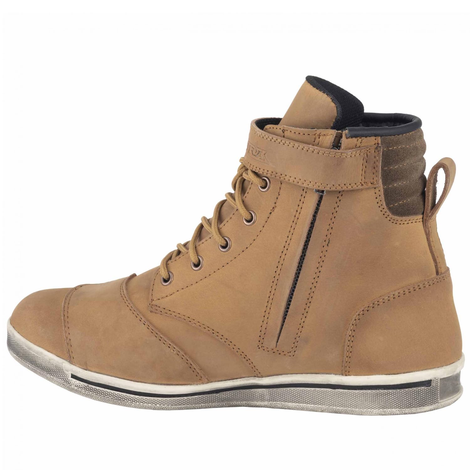 DIORA LUSSO - Stivaletti impermeabili in pelle per moto e tour, stile casual, con certificazione CE, colore marrone chiaro