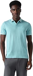 Van Heusen Men's Polycotton Regular Fit Polo T-Shirt Strechable Polo Tshirt with Tipping Price In India