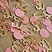 30th Birthday Decor. Number and Circle Confetti in Glitter Gold and Coral. 2 Packs (50ct each).