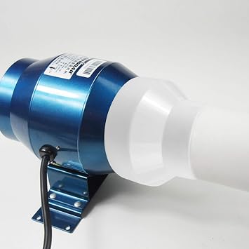CABAX Duct Reducer 6 to 4 inch Air Duct Adapter HAVC Pipe Connector for Inline Ventilation System (150mm to 100mm), White