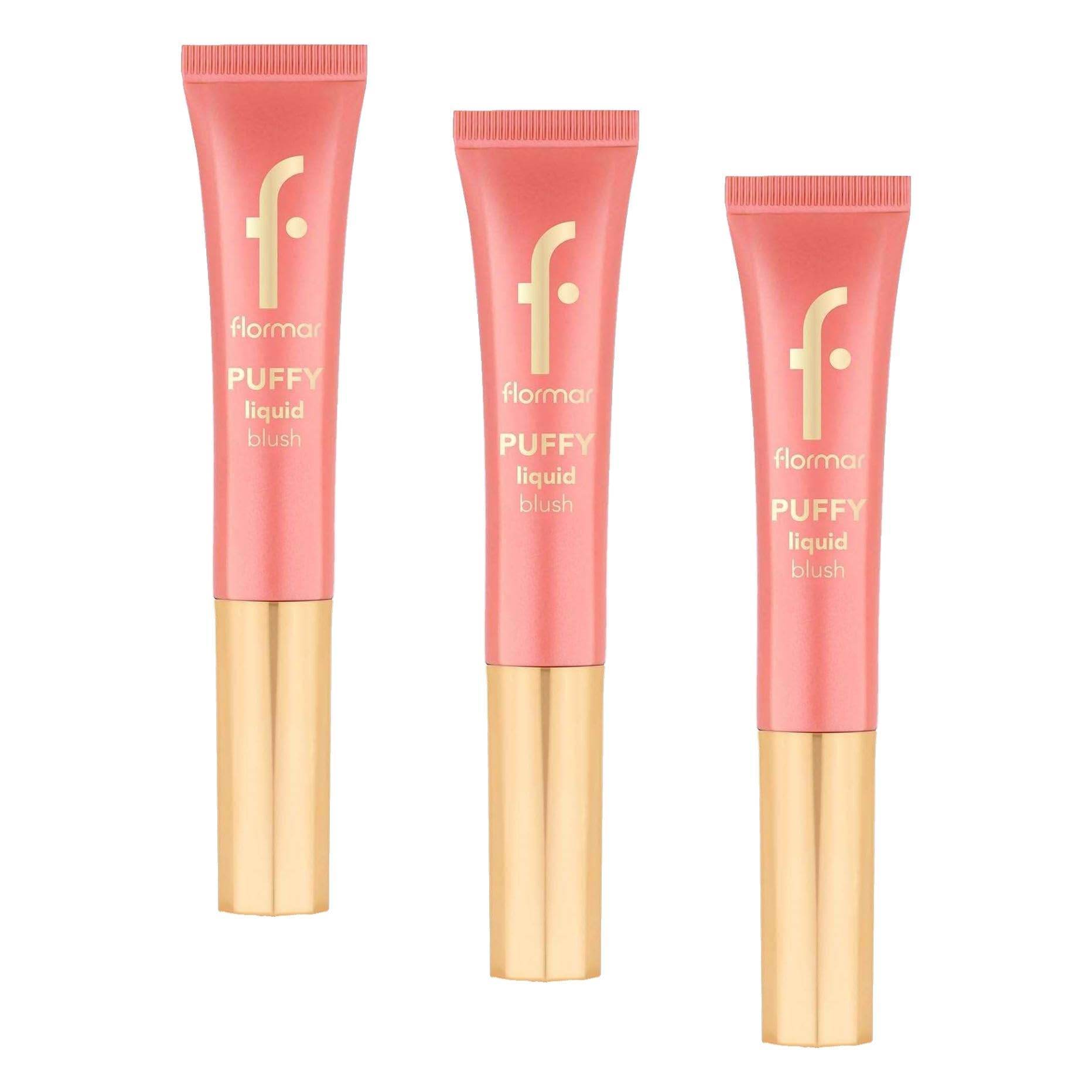 Puffy Liquid Nemlendirici Etkili & Parlak Bitişli Sünger Aplikatörlü Likit Allık (3 paketi)