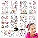 Produktbild DAYPICKER 20 Pcs Einhorn Tattoos Set, Unicorn Tätowierung Aufkleber Einhorn Kindertatoo Kindergeburtstag Party Mitgebsel Geschenk für Mädchen Jungen
