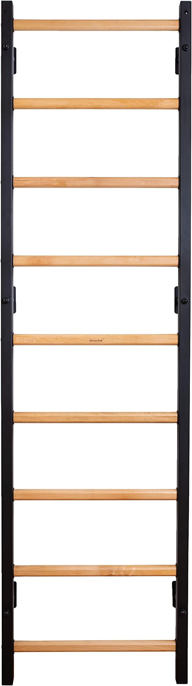 Wooden Swedish Ladder Wall Stall Bar - Indoor Chin Up Bar Workout Equipment for Home Exercise, Physical Therapy, Gymnastics, Fitness