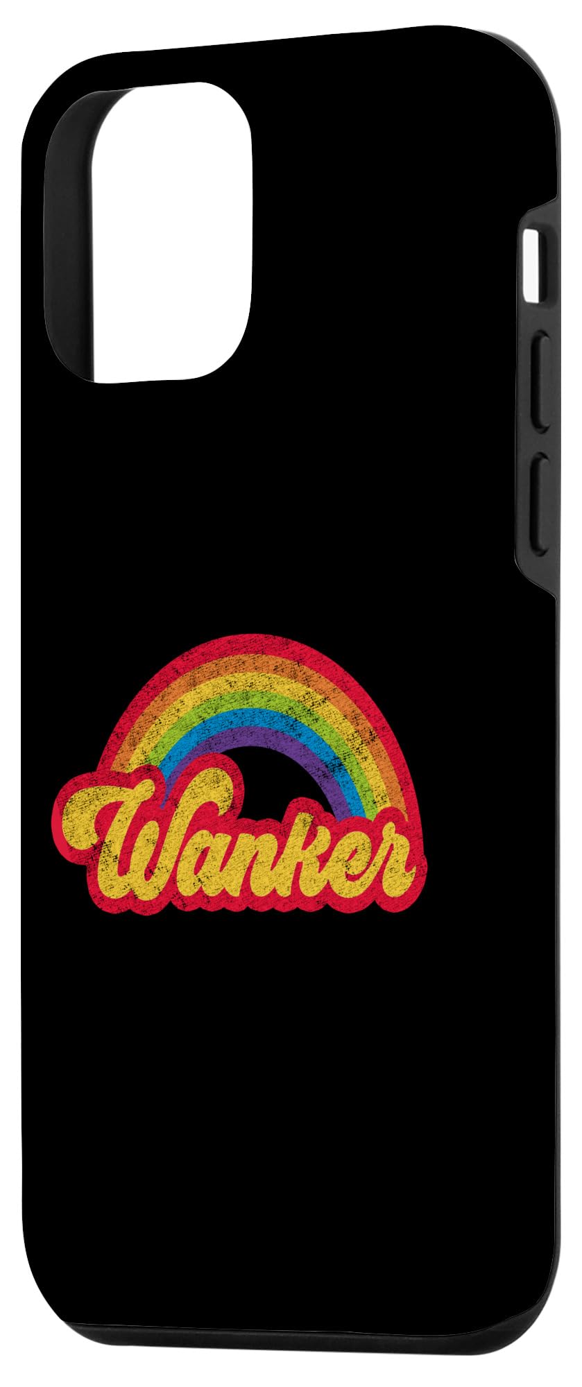iPhone 12 mini Wanker British Slang Retro Distressed Case - Image 2