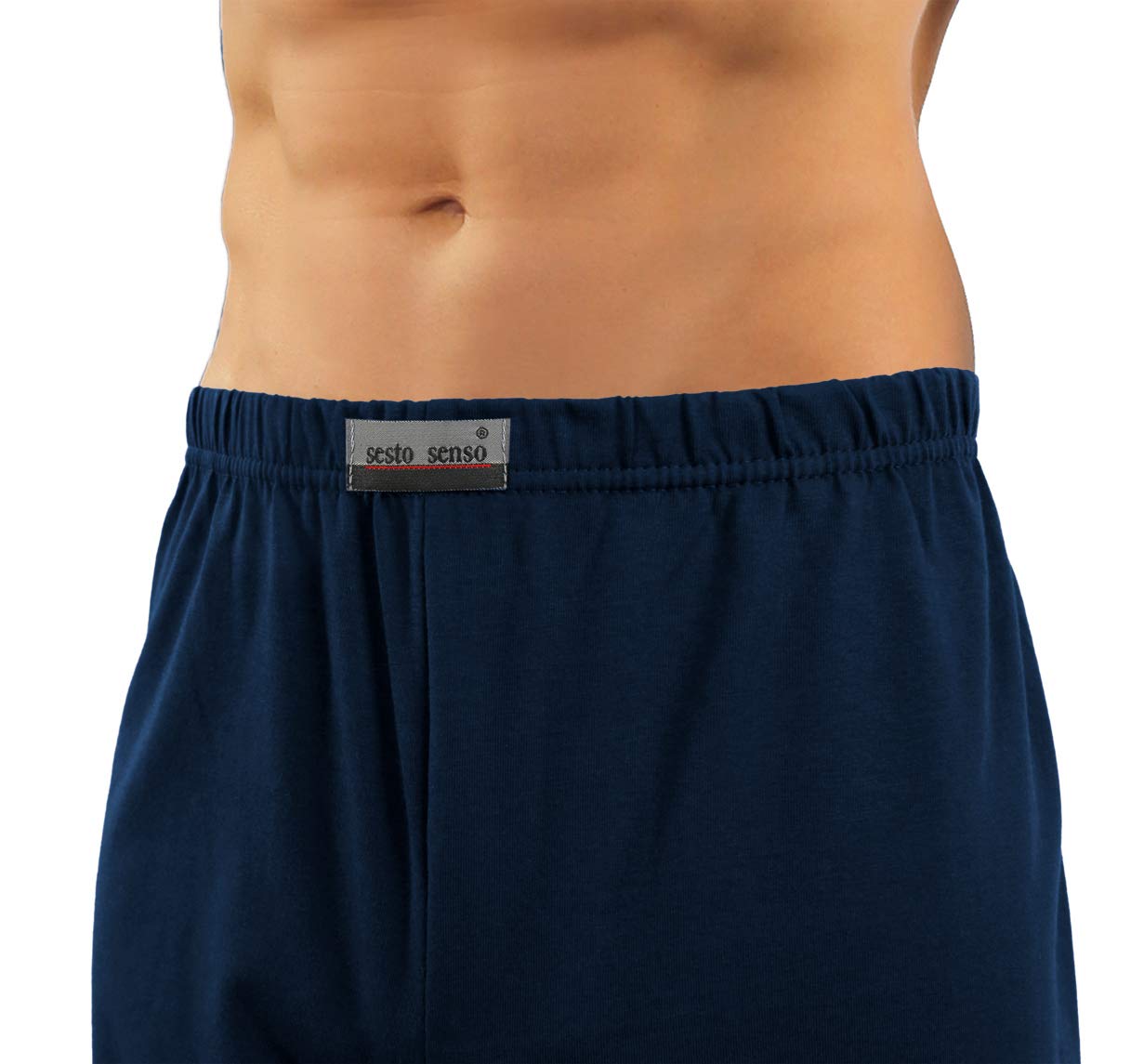 sesto senso Pigiama Uomo Abbottonata Cotone Maniche Corte con Bottoni Pantaloni Lunghi