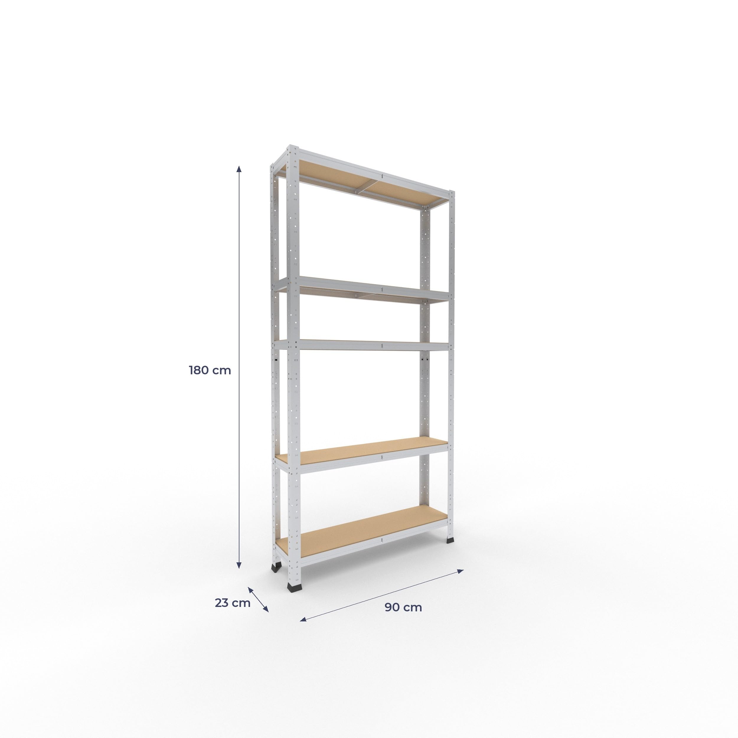 shelfplaza Home 180x90x23cm Estantería Pesada galvanizada: 5x175kg | Estanterías almacenaje · Estanterías metálicas · Estantería cocina · Estantería metálica · Estanterías almacenaje garaje