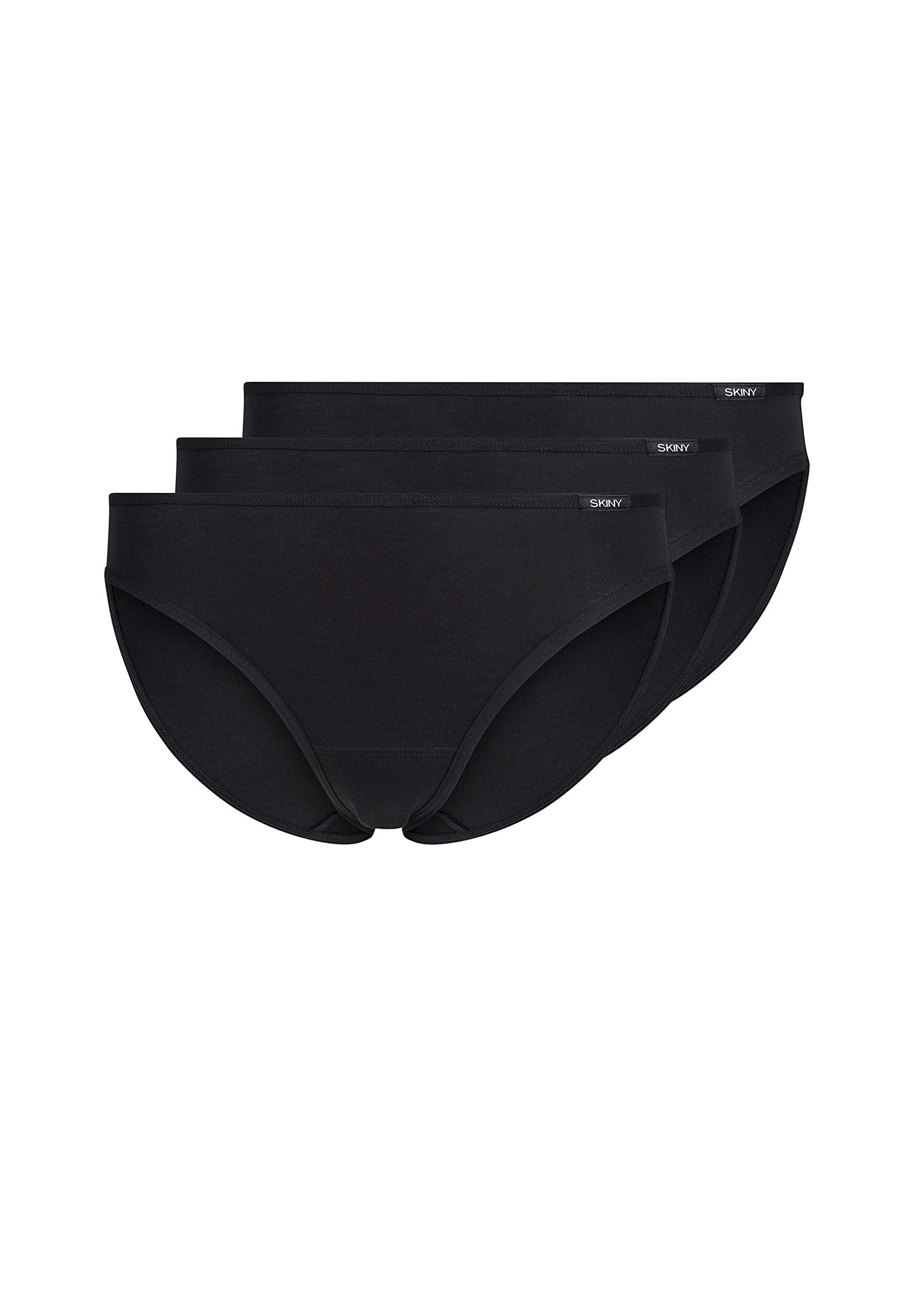 Skiny Damen Cotton Essentials RIO SLIP, Schwarz, 38 EU
