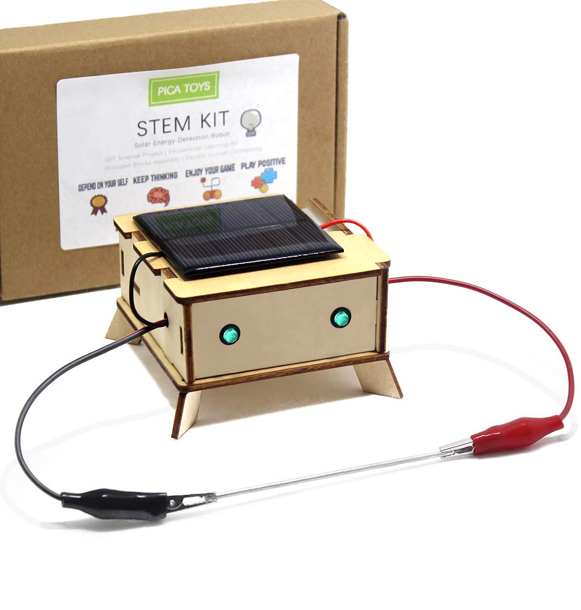 Buy Pica Toys Wooden Solar Induction Detecting Robot Creative Engineering Circuit Science STEM