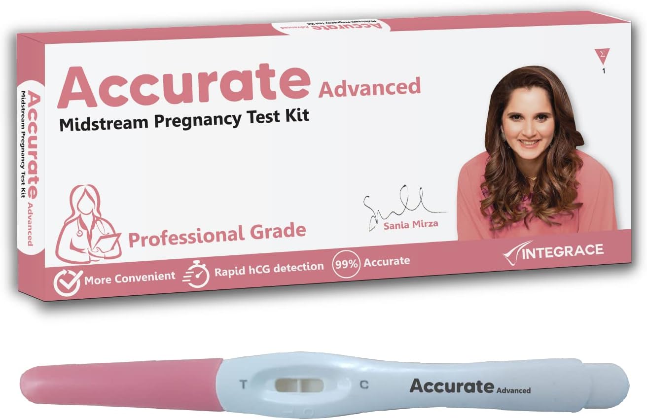 (Pack of 1) | One Step Midstream Urine HCG Pregnancy Test Kit Device