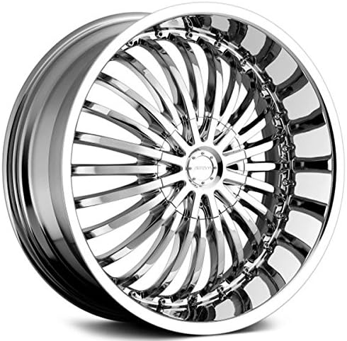 20" Inch Strada Spina Chrome Wheels & Tire Package | Set of 4 | Includes Free Wheel Club LA T-Shirt | Fits Audi Mercedes BMW Infiniti Dodge Cadillac Chevy Ford Lexus Nissan Hyundai