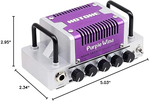 Miniatura 7 de Hotone Nano Legacy Purple Wind - Cabezal de amplificador de guitarra compacta de 5 vatios con ecualizador de 3 bandas