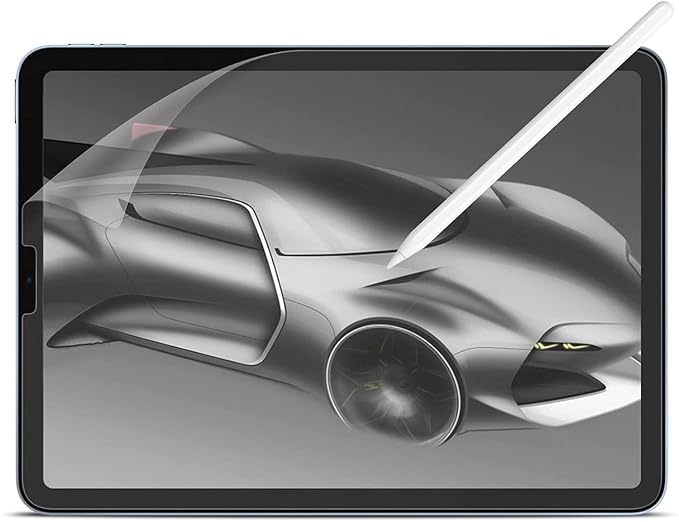 OJOS Tempered Glass Paper Feel Full Screen Protector Compatible With iPad Pro 11 Inch & iPad Air 5th / 4th Generation Anti-Glare For Drawing, Matte