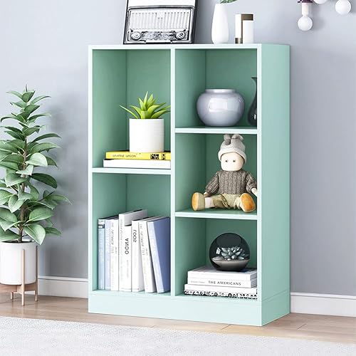 IOTXY Open Shelf Low Bookcase - Wooden 3-Tier Cube Bookshelf,