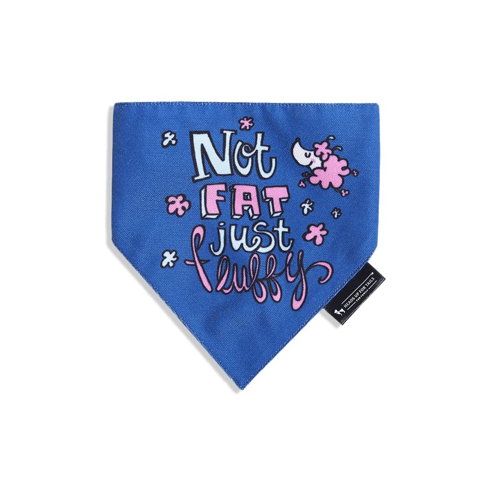 Heads Up For Tails Not Fat Just Fluffy Dog Bandana - S (B09ZLF4XSQ) Amazon Price History, Amazon Price Tracker