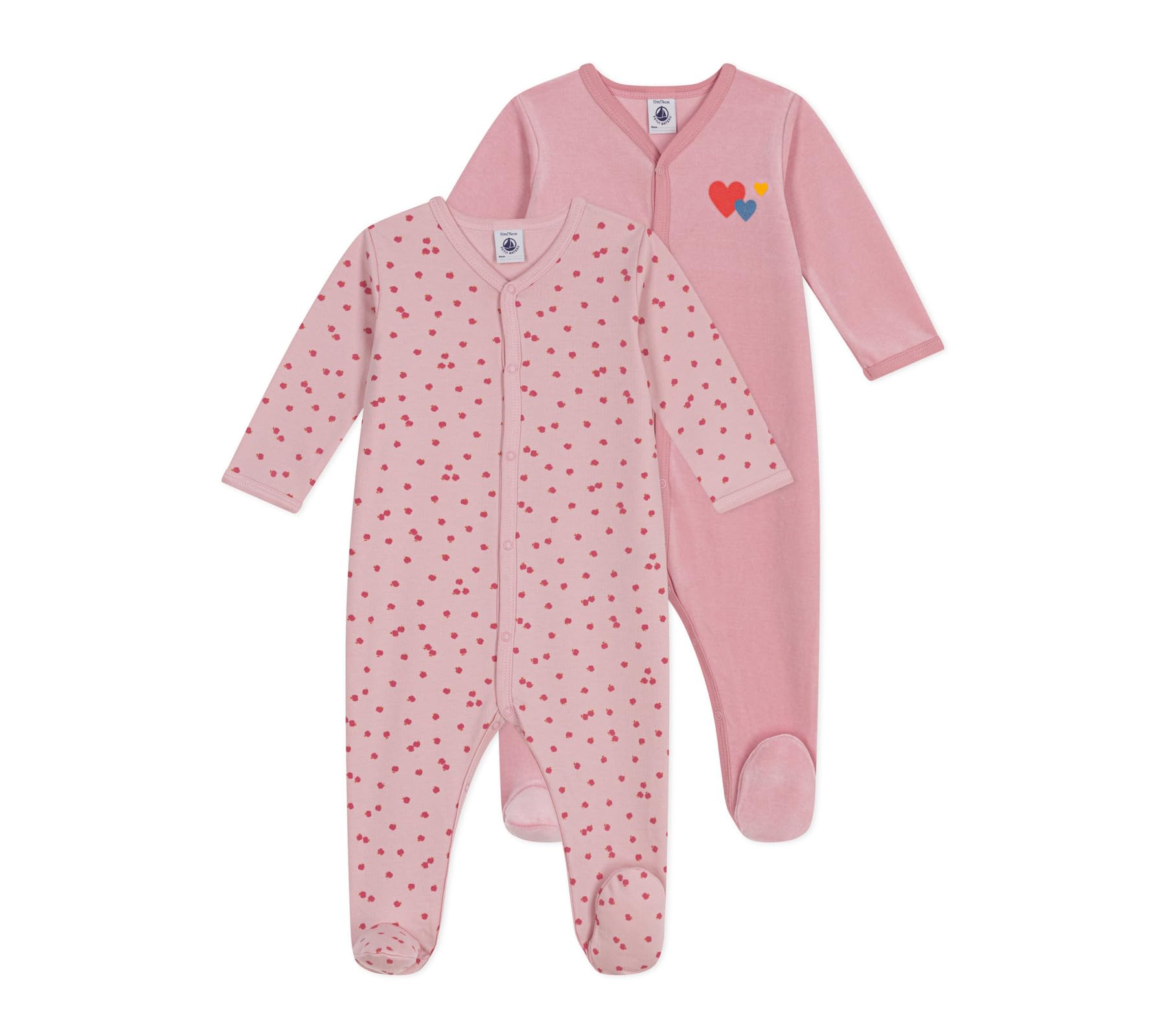 Petit Bateau Zestaw bawełnianych piżam dla niemowląt z nadrukiem