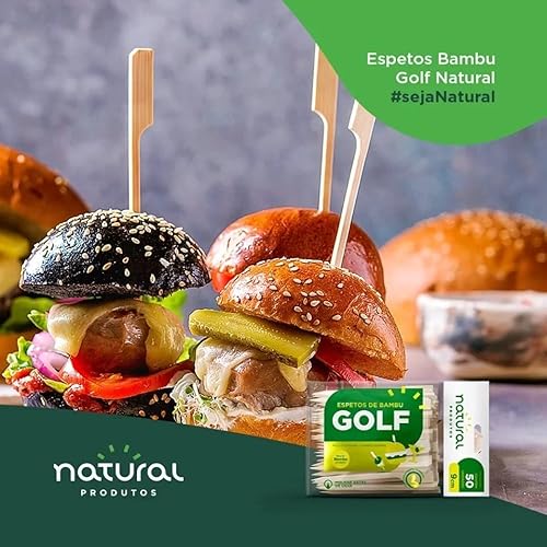 Espeto Bambú Golf Petiscos Lanches 18 Cm - Caixa Com 250 Unidades