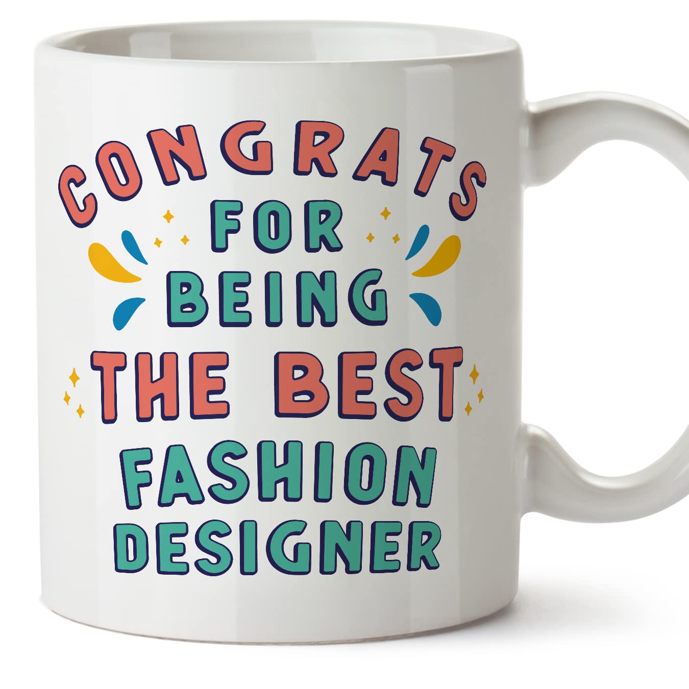 MUGFFINS Fashion Designer Mug - in English - Congrats for Being The Best - Funny Gift for Colleagues - Ceramic 11oz Mug