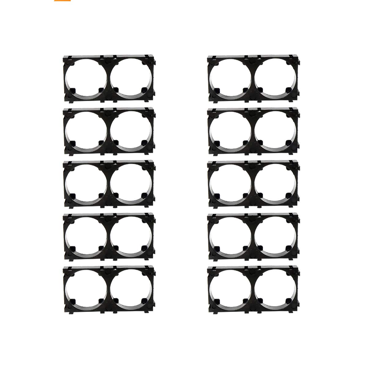 10PCS 32650 1x2Battery Holder Anti Vibration Cell Bracket for 32650 Battery Pack Black-picture-10