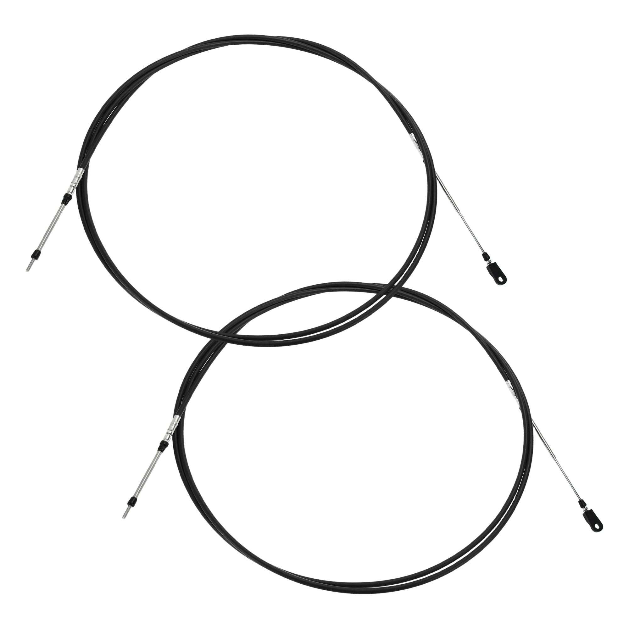 HEROFFIX 2 Pcs 18 ft Boat Throttle Shift Control Cable Marine Outboard Remote Cable for Yamaha Replace Black