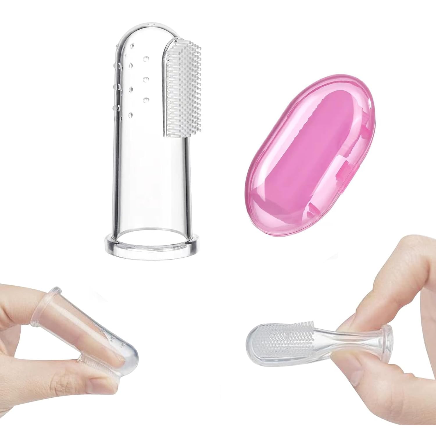 PREMIUM TOUCH Baby Silicone Finger Toothbrush | Great for Massaging & Cleaning Gums | Travel-Friendly Oral Care | Use Soft Brush For Kids & New Born Baby | Kids Finger Toothbrushes (Pack of 2) (B0D1NHV55S) Amazon Price History, Amazon Price Tracker