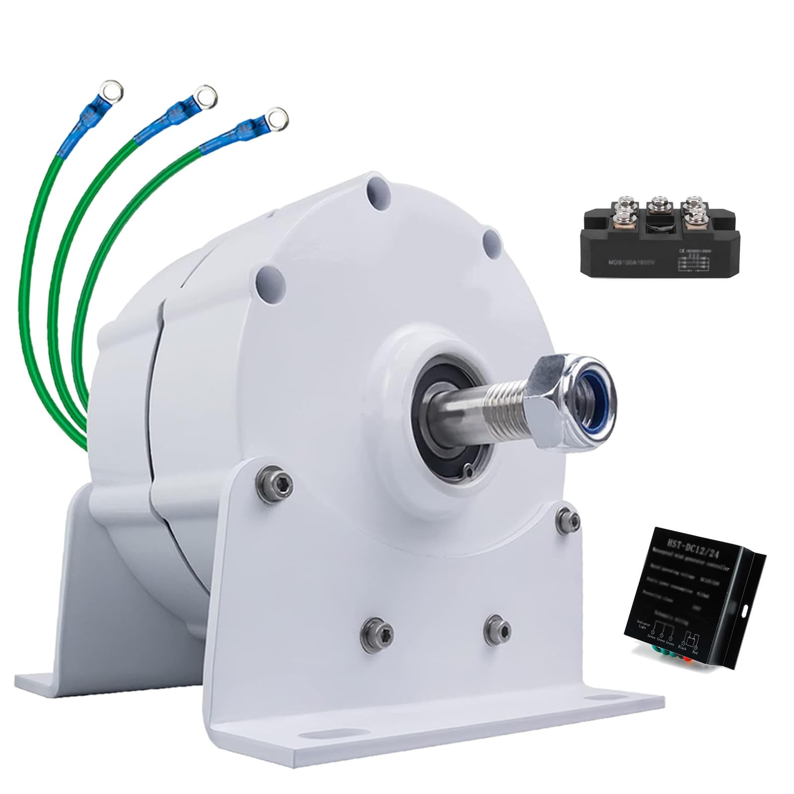 Generatore per Turbina Eolica Trifase A Magneti Permanenti, Verticale O Orizzontale, con Raddrizzatore, 12V 8000W
