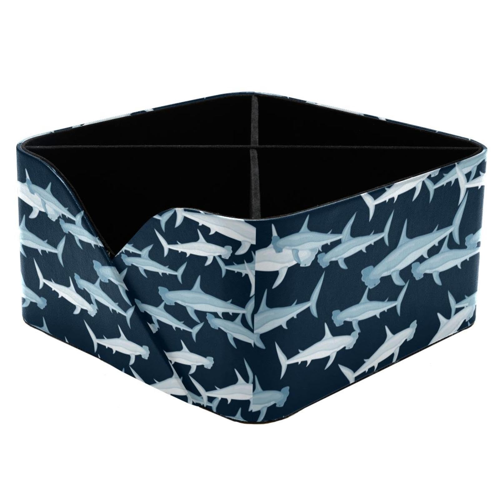 Pot de rangement bureau Requin-marteau : 4 compartiments stables pour stylos