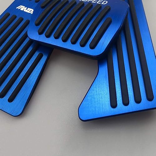 Miniatura 4 de XITER Juego de 3 almohadillas de aluminio antideslizantes para Mazda 2 3 6 CX-3 CX-5 CX-9 (azul)
