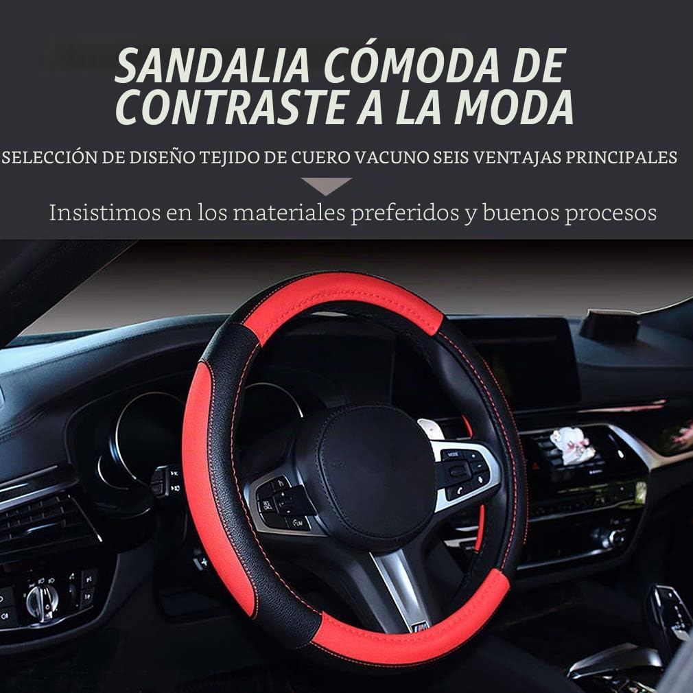 Pahajim Funda Volante Coche Universal de Microfibra Cuero Antideslizante Transpirable Cubre Volante Coche 37-38 cm Protector Volantes para Mujeres Hombres (Azul)