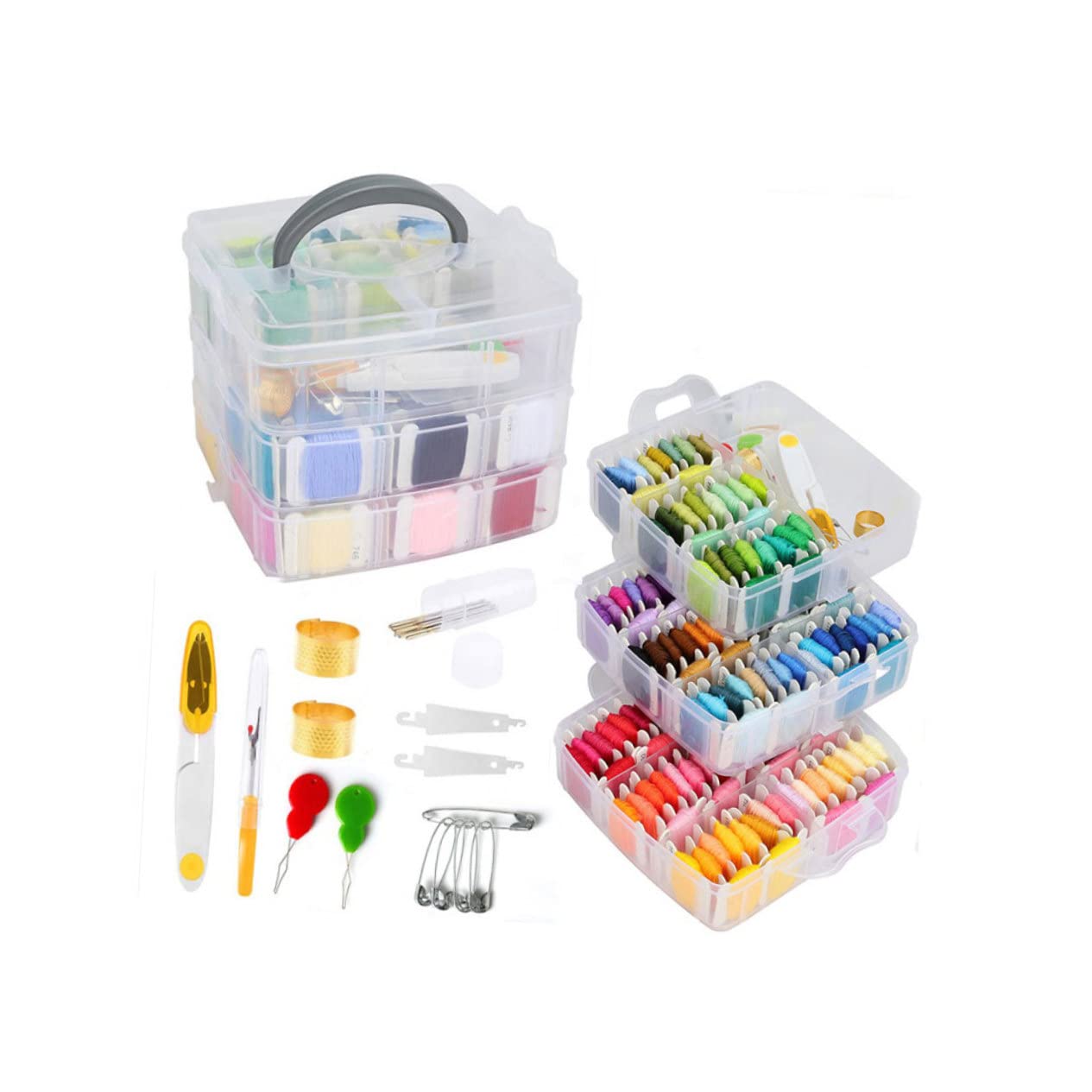 MUELODSIC De Bordar Kit De Herramientas De Bordado Con Tablero Para Bobinar Accesorios Para De Punto De Cruz Diy Para Costura Casa Para Mujeres y Niñas