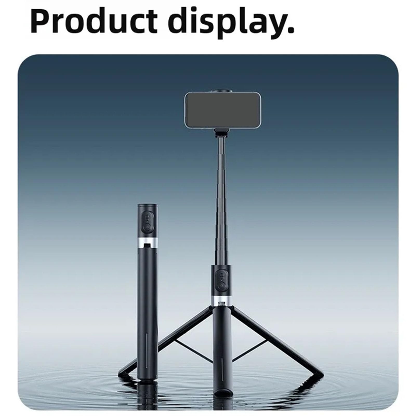 Cryfokt Treppiede per Telefono, Selfie Stick Allungabile da 170 Cm con Telecomando Bluetooth, Supporto per Treppiede in Metallo ABS per Registrazione Video, Fotografia, Supporto per Smartphone