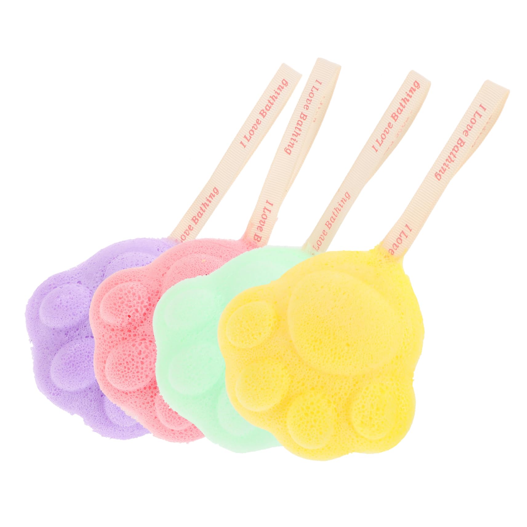 WOFASHPURET 4Pcs Face Sponges Cute Facial Scrubbers for Gentle Cleansing and Exfoliating Lightweight and Portable for Daily Use