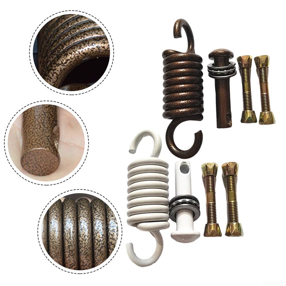 Gancho de resorte para silla colgante, kit de suspensión de resorte resistente para elevación del hogar como soportes de silla colgantes, columpios de entrada (marrón)