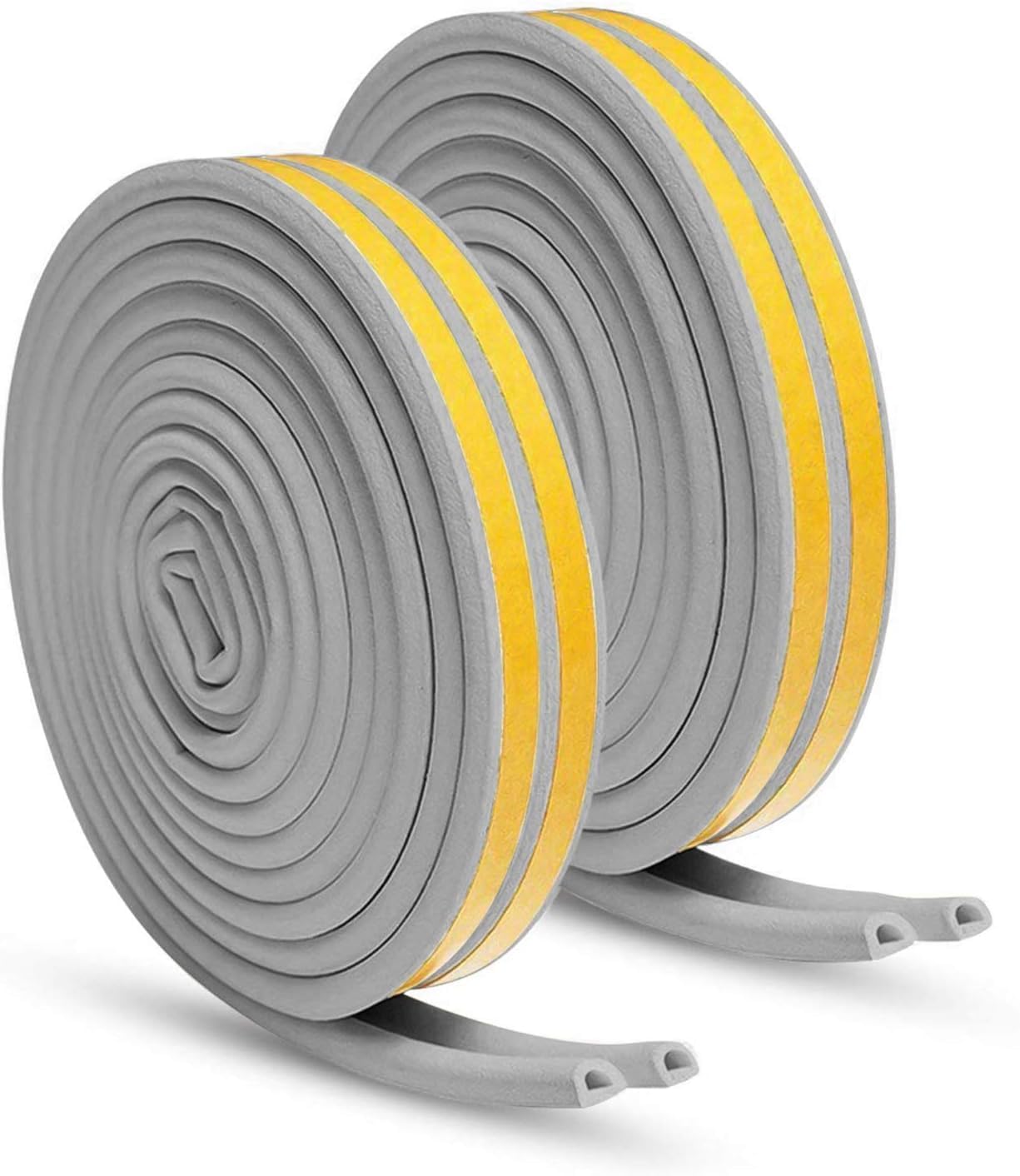 ZPCCOT Door Bottom Seal Strip | 10ft (3.5m) Self-Adhesive Weather Stripping Tape for Doors & Windows | Soundproof, Dustproof, Windproof, Waterproof Foam Gap Filler (EPDM Rubber) (Grey)