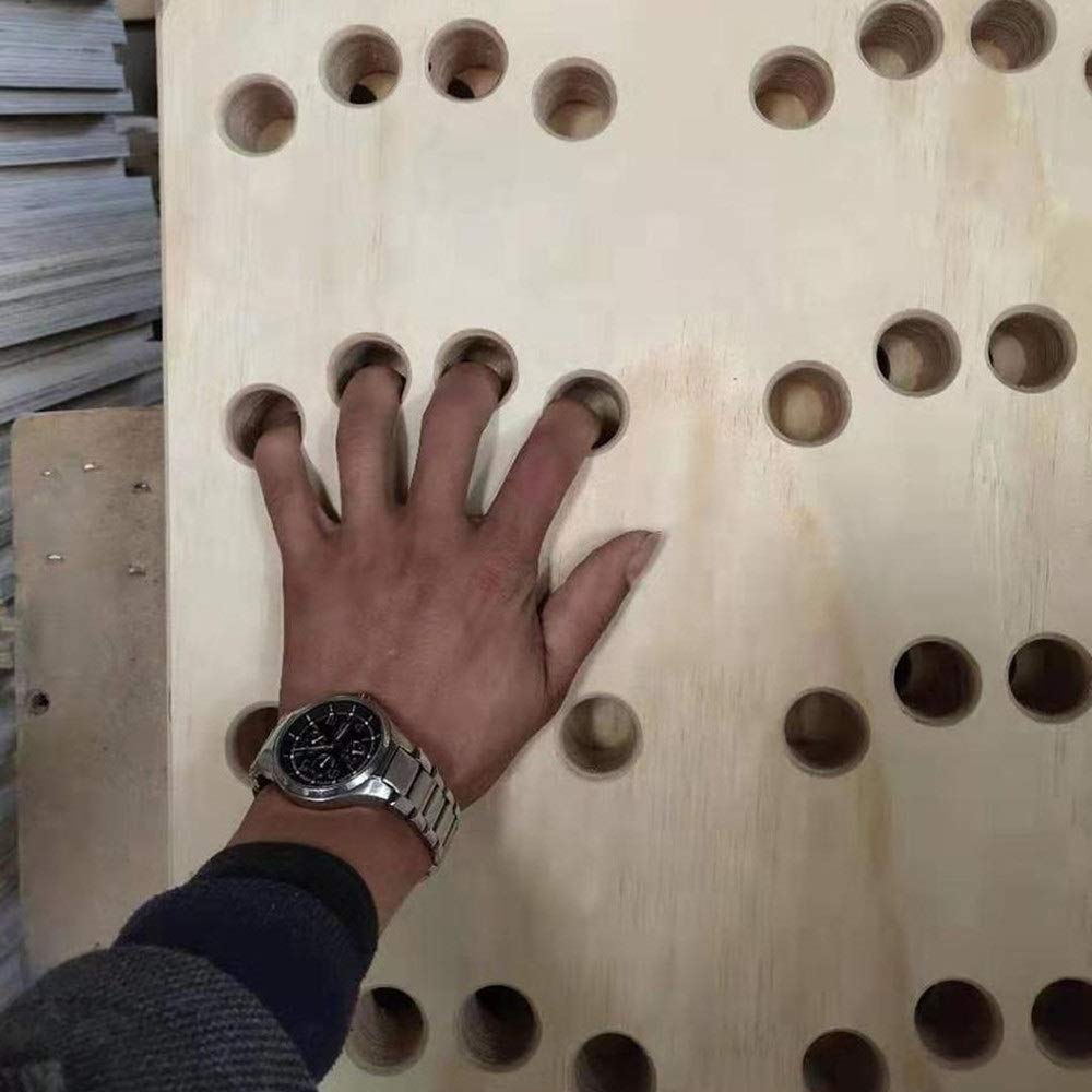 CKIDS Rock Climbing Training Peg Board Wall Mounted Birch Pegboard, Fingerboard for Gymnastic Rock Climbing Ninja, 47 inches x 16 inches