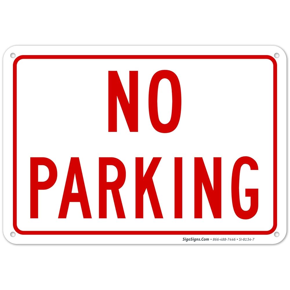 Amazon.co.jp: Sigo Signs No Parking Sign Small 駐車場用