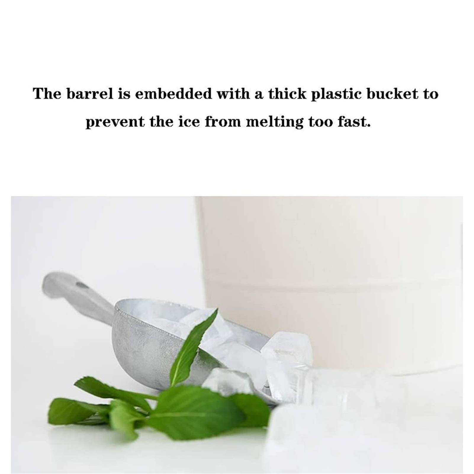 Exclusivo Cubo de Hielo Aislado: el Cubo de champán de Doble Pared Bien Hecho Mantiene el Hielo más Largo Cubo de Hielo de Acero Inoxidable.