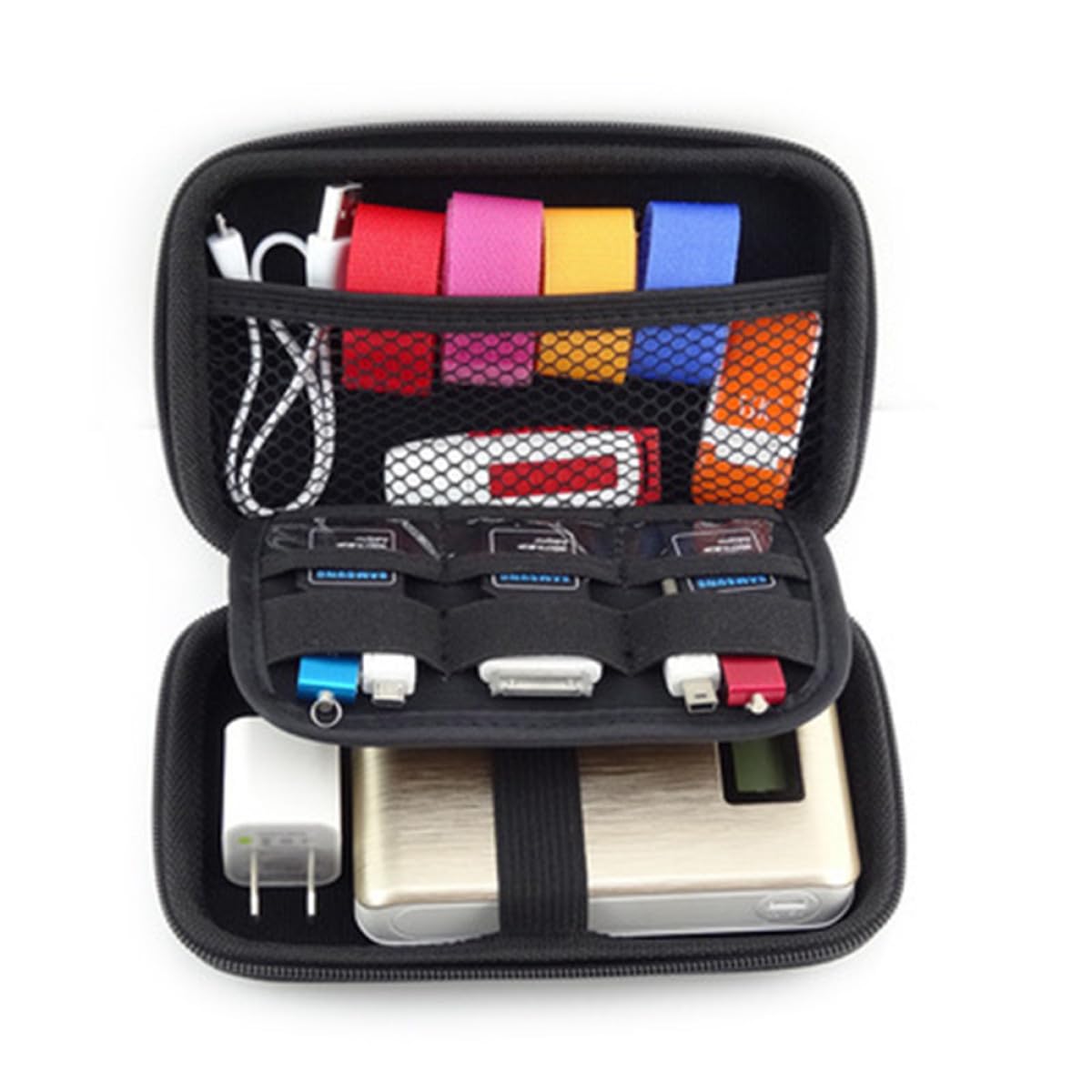 OSALADI 3pezzi Organizzatore Per Accessori Elettronici Da Viaggio Borsa Portatile Per Cavi e Gadget Blu