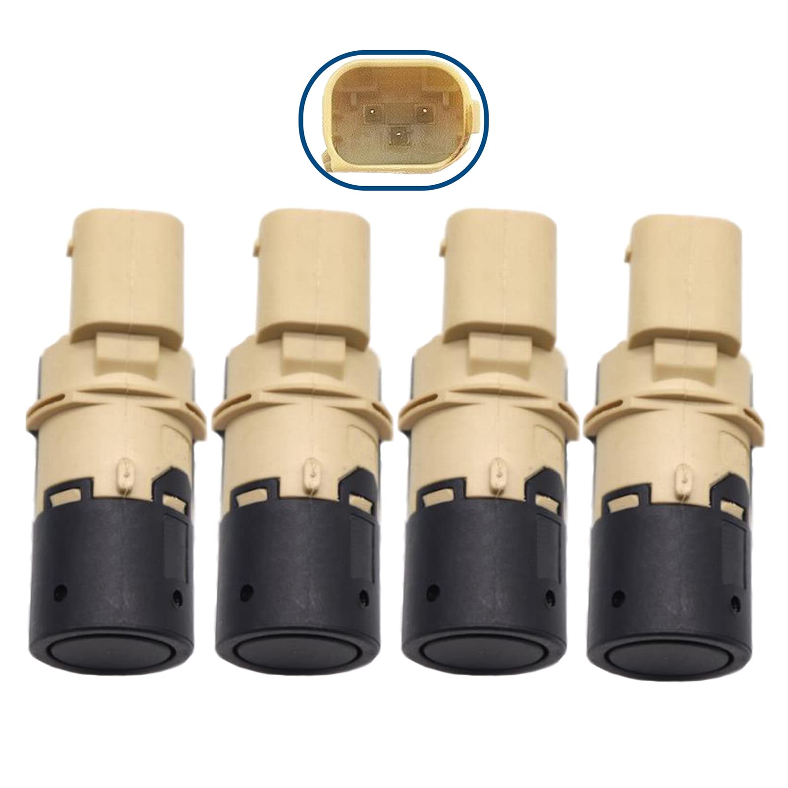 Lot de 4 Capteurs Radar de Recul Aide Stationnement Compatible pour Citroën Peugeot BERLINGO C2 C3 C4 C8 JUMPY XSARA PICASSO 1007 307 308 807 EXPERT PARTNER SCUDO ULYSSE PHEDRA