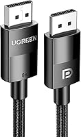 Vista 1 de UGREEN Cable DisplayPort 8K, DP 1.4 Cable DisplayPort compatible con 8K@60Hz, 4K@240Hz, FreeSync, G-Sync, HDR, 32.4Gbps para HDTVs, pantallas