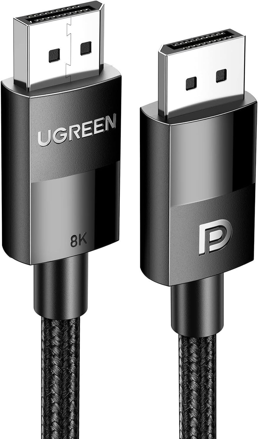 UGREEN 8K@60H DP Cable 9.9FT [VESA Certified] Braided DisplayPort 1.4 Male Cable 4K@120Hz/144Hz, 2K@165Hz/240Hz, 1080P@240Hz, 32.4 Gbps with HDR, G-Sync, FreeSync for Laptop PC TV Gaming Monitor (3M)