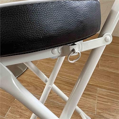 Miniatura 4 de Taburete de bar plegable sin instalación con respaldo y pies antideslizantes, silla de bar plegable con asientos acolchados de altura de 262422